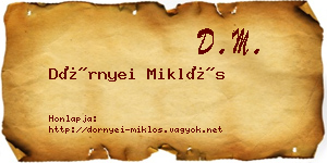 Dörnyei Miklós névjegykártya